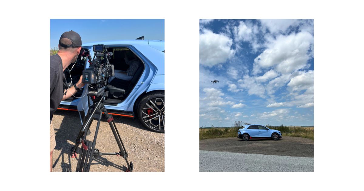 Bilder von den Dreharbeiten hinter den Kulissen zum Hyundai Ioniq 5 N