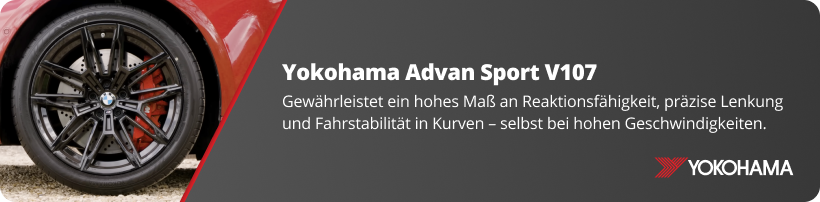 Yokohama Advan Sport V107 Reifen Banner
