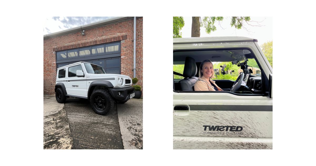 Exterieur-Bild des Suzuki Jimny by Twisted und Vicki Butler-Henderson sitzt darin