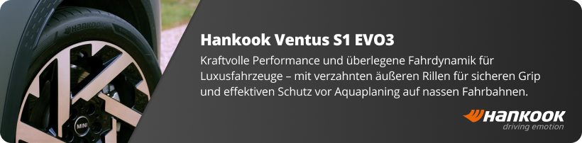 Hankook Ventus S1 Evo3 Reifen Banner