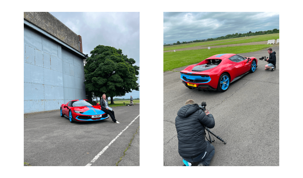 Hinter-den-Kulissen-Bilder vom Ferrari 296 GTB Video-Dreh