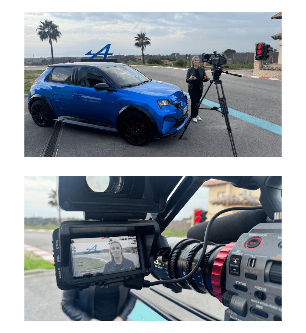 Bilder vom Dreh des Alpine A290 GTS