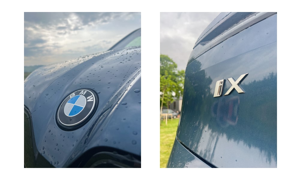 BMW iX Schriftzüge