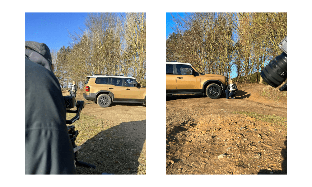 Bilder von den Dreharbeiten hinter den Kulissen zum Toyota Land Cruiser