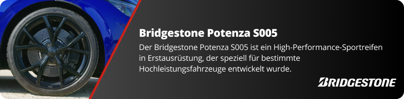 Bridgestone Potenza S005 Reifen Banner